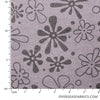 Quilt Backing Flannel 108" - Flower, Grey