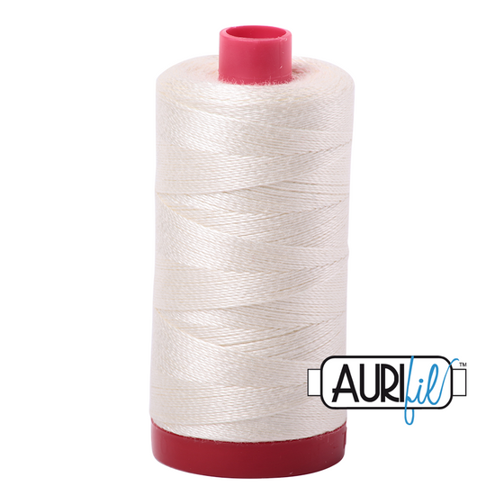 Aurifil Thread 12wt - 2026 Chalk, 325m Spool