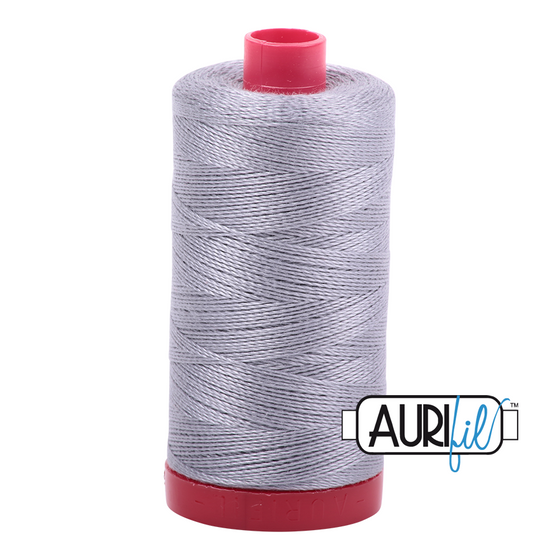 Aurifil Thread 12wt - 2605 Grey, 325m Spool