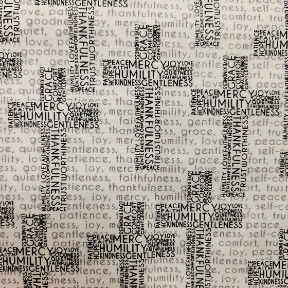 Windham Fabrics - Be Mindful, Words, Black