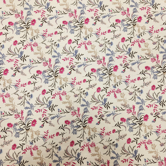 Dress Cotton 60" - Design 04, Leafy Love, Pink (Summer 2023)