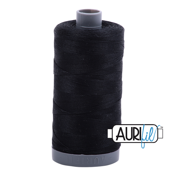 Aurifil Thread 28wt - 2692 Black, 750m Spool