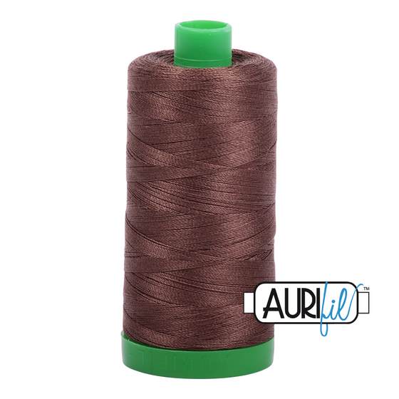 Aurifil Thread 40wt - 1285 Medium Bark, 1000m Spool