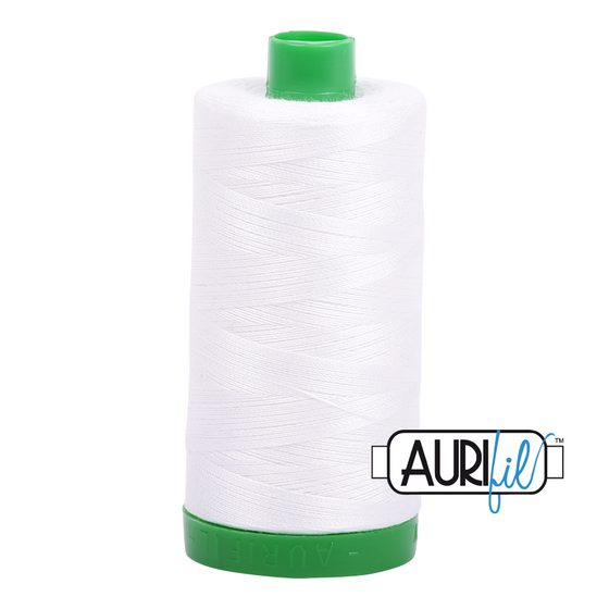 Aurifil Thread 40wt - 2021 Natural White, 1000m Spool