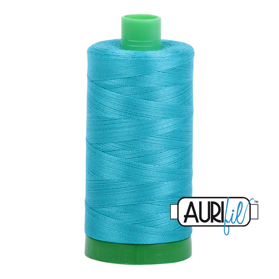Aurifil Thread 40wt - 2810 Turquoise, 1000m Spool