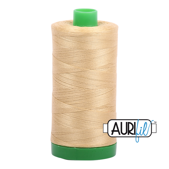 Aurifil Thread 40wt - 2915 Very Light Brass, 1000m Spool