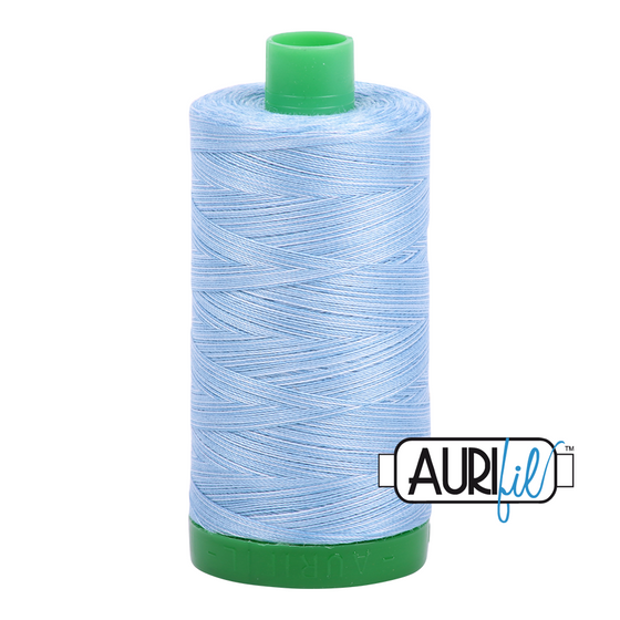 Aurifil Thread 40wt - 3770 Stone Washed Denim, 1000m Spool
