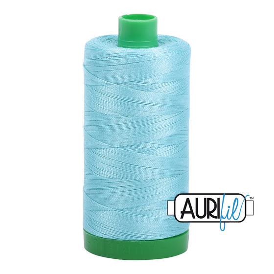 Aurifil Thread 40wt - 5006 Light Turquoise, 1000m Spool
