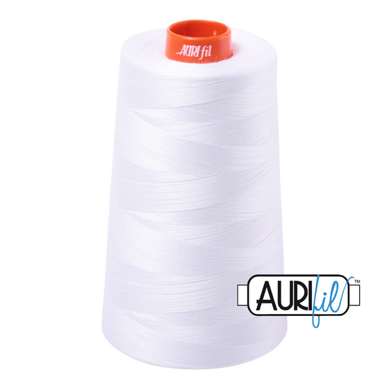 Aurifil Thread 50wt - 2024 White, 5900m Cone