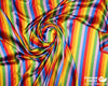 Printed Satin 60" - Rainbow Stripe
