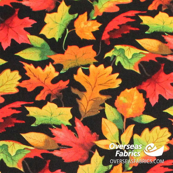Blank Quilting - Fall Delight, Autumn Leaves, Black