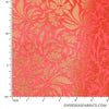 Brocade 45" (Apr 2021) - Design 02, Large Gold Flower, Coral