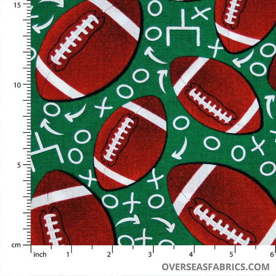 David Textiles - Game On, Football Play By Play, Green
