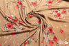 Dress Crepe 45" (Fall 2021) - Design 01, Rose Sketches, Brown