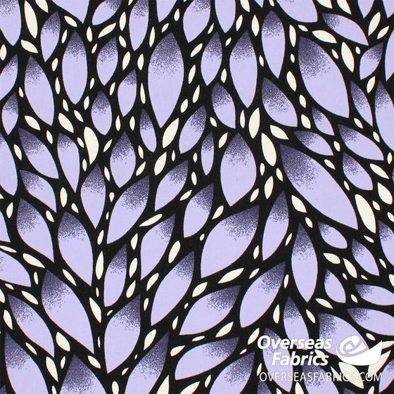 Dress Crepe 60" (Fall 2021) - Design 02, Butterfly Wings, Purple