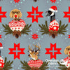 Tula Pink, Holiday Homies Flannel - Buck, Buck, Goose, Blue Spruce