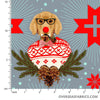 Tula Pink, Holiday Homies Flannel - Buck, Buck, Goose, Blue Spruce