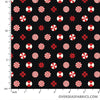 Tula Pink, Holiday Homies Flannel - Peppermint Stars, Ink