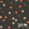 Windham Fabrics - Fat Cat, Cat Paws, Black
