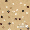 Windham Fabrics - Fat Cat, Cat Paws, Brown