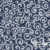 QT Fabrics - Holiday Metals, Scrolls, Navy Blue
