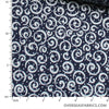 QT Fabrics - Holiday Metals, Scrolls, Navy Blue