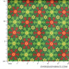 QT Fabrics - Santa's List, Set Snowflakes, Green