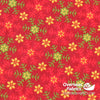 QT Fabrics - Santa's List, Set Snowflakes, Red