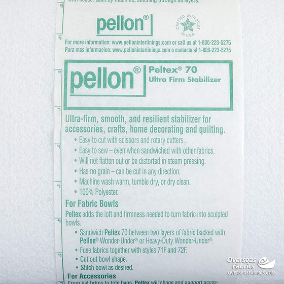 Pellon 70 Peltex Ultra Firm Sew-in Stabilizer