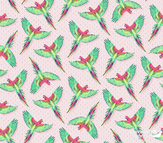 Tula Pink, Daydreamer - Macaw Ya Later, Dragonfruit