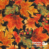 QT Fabrics - Harvest Elegance, Leaves, Black