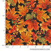 QT Fabrics - Harvest Elegance, Leaves, Black