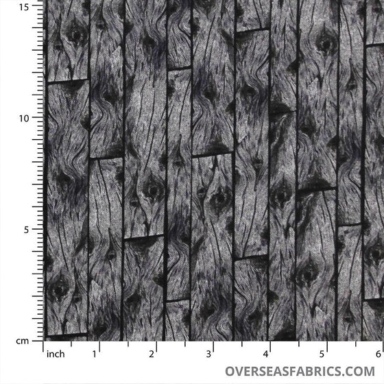 QT Fabrics - Loyal Loveable Labs, Wood Planks, Grey