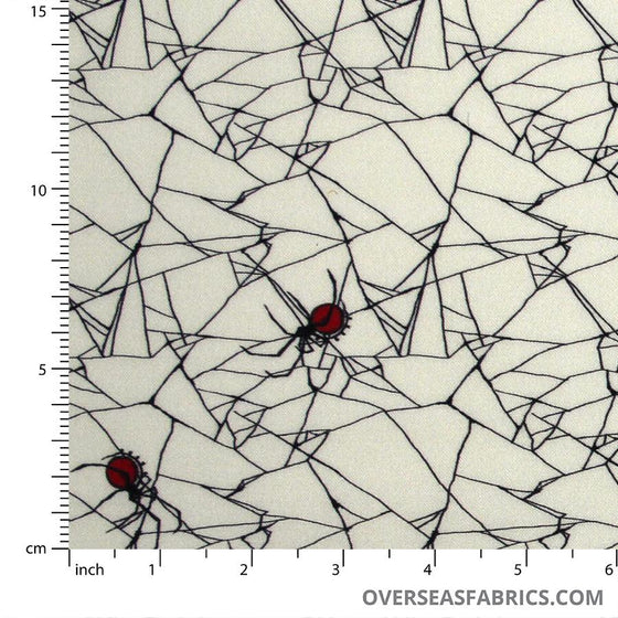 QT Fabrics - Steampunk Halloween, Spiderweb, Neutral