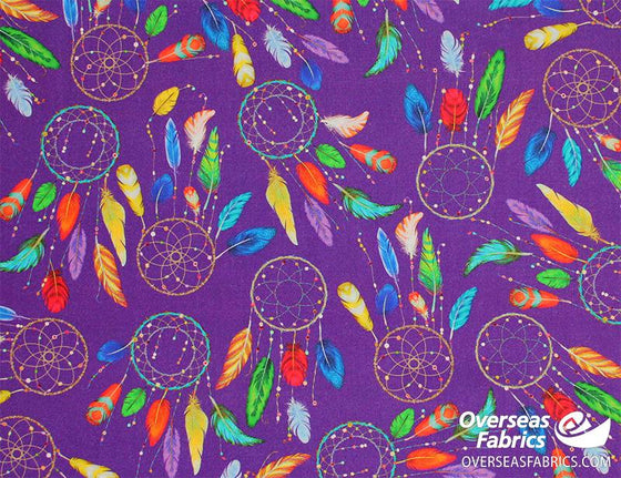 QT Fabrics - This and That V, Dreamcatchers, Purple
