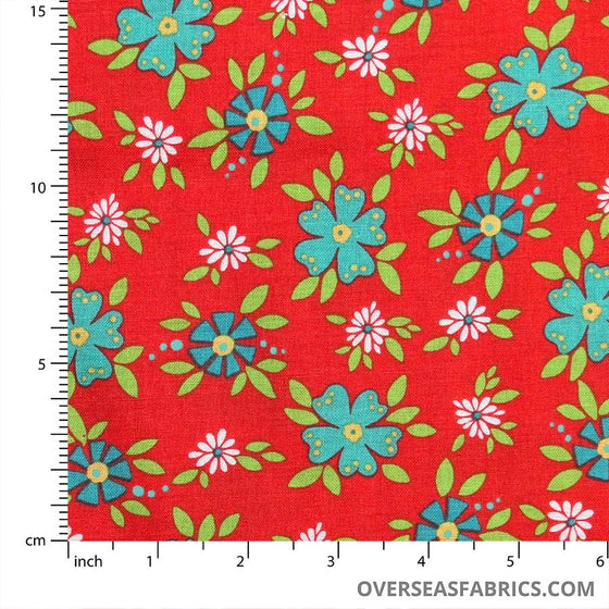 Riley Blake - Shades Of Summer, Floral, Red