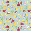 Riley Blake - Rainbowfruit, Lets Get Coconuts, Aqua