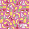 Riley Blake - Rainbowfruit, Lets Get Coconuts, Hot Pink