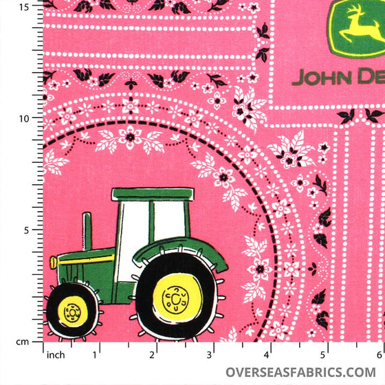 Springs Creative - John Deere, Bandana Print, Pink
