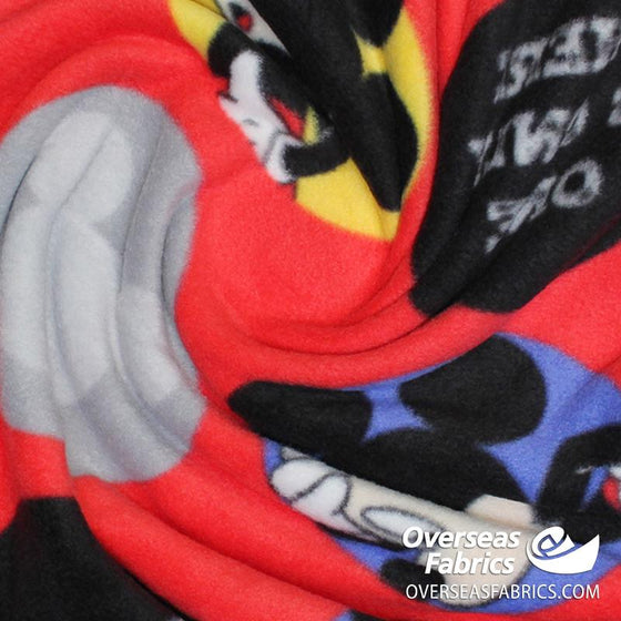 Springs Creative - Licensed Fleece, Mickey Mouse, There Is Only One, Red