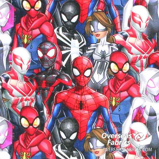 Springs Creative - Marvel, Spiderman and Friends (Digital Print), Black