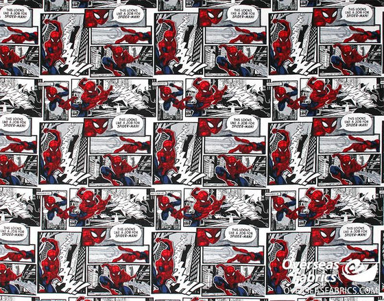 Springs Creative - Marvel, Spiderman Comic Panels, Grey