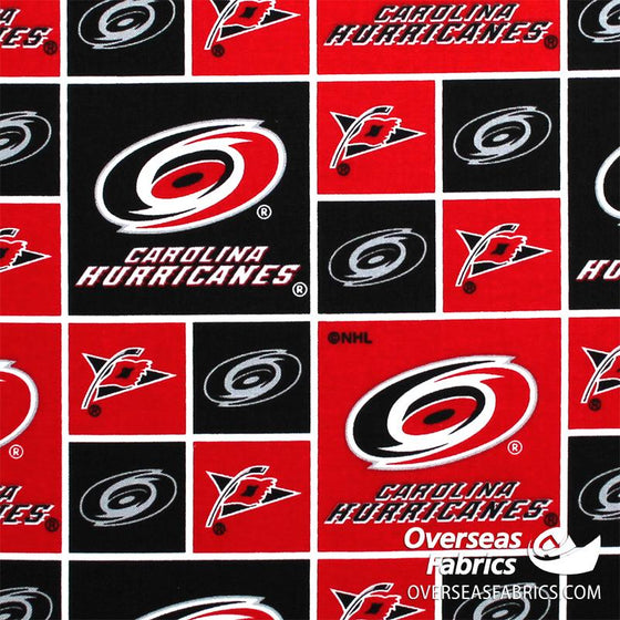 NHL Quilting Cotton - Carolina Hurricanes, Red