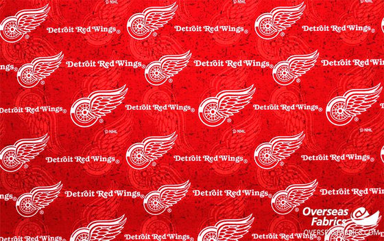 NHL Quilting Cotton - Detroit Red Wings, Red 1199