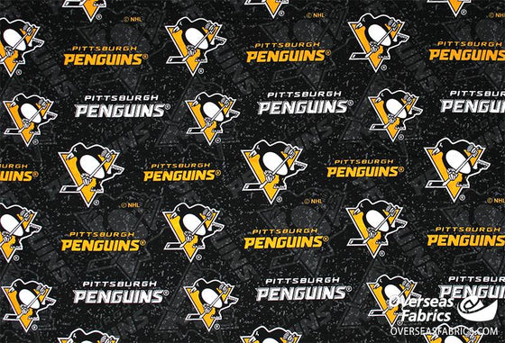 NHL Quilting Cotton - Pittsburgh Penguins, Black