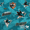 NHL Quilting Cotton - San Jose Sharks, Blue