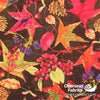 StudioE Fabrics - Harvest Whisper, Multicoloured Leaves, Brown