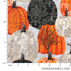 StudioE Fabrics - Spooky Night, Damask Pumpkin, Black