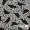 StudioE Fabrics - Spooky Night, Tossed Crows, Grey