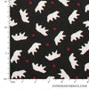 StudioE Fabrics - Warm Winter Wishes, Tiny Tossed Bears, Black